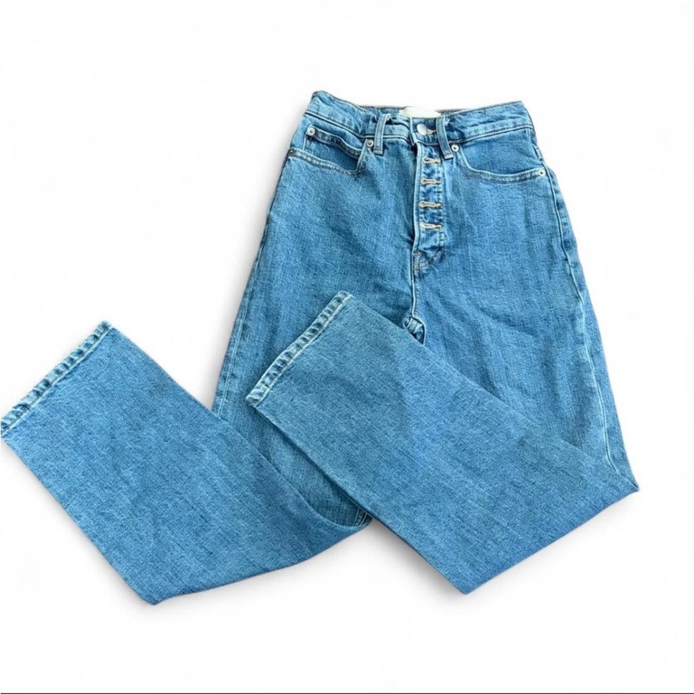 Everlane The High Rise Medium Wash blue jeans Women's Size 23 - Picture 2 of 8